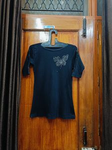 Black Butterfly Tee
