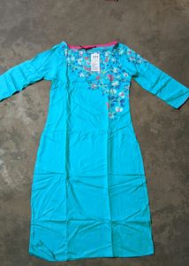 Soft Blue Kurti For Women