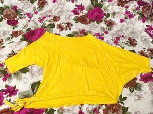 Yellow &#34;Sweet Girls&#34; Oversized Top