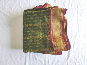 Green & Gold Silk Saree