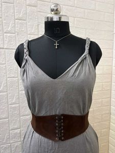 Grey Spaghetti Strap Summer Dress