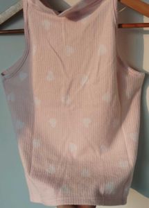 Cute Pink Halter Top with criss cross pattern 🩷