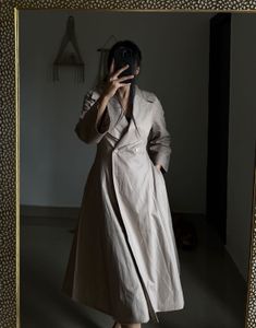 NYMPH Light Beige Maxi Trench Dress