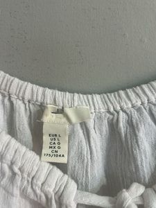 White Peplum Puff Sleeve Top