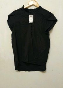 Trendy New Black Cotton Top For Women
