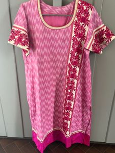 Pink Embroidered Kurta