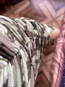 Camo Print Ruched Skirt