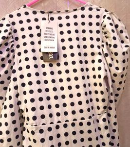 Polka Dots Black &amp; White Dress
