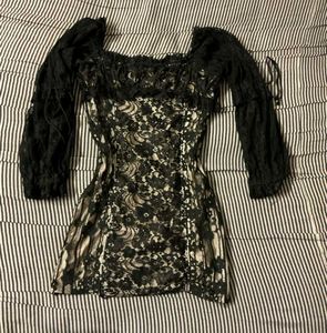 Black Lace Mini Dress