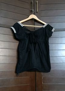 Vero Moda Women Black Off Shoulder Style Back Top