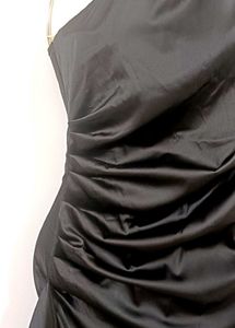 Black Bodycon Satin Dress
