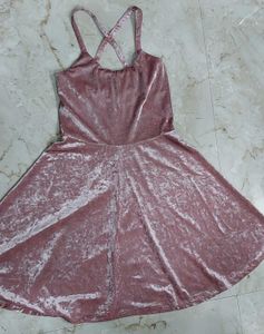 Pink Coloured Satin Dress