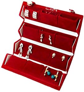Earrings Organiser Storage Velvet Box