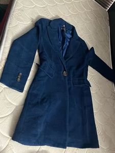 Elegant Blue Trench Coat