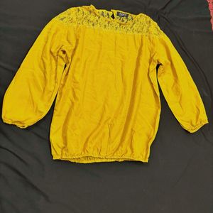 Mustard Yellow Lace Blouse