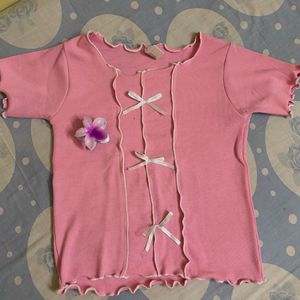 Pink Bow Top
