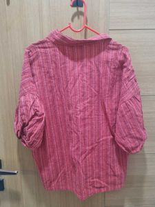 Red Casual Shirt Top