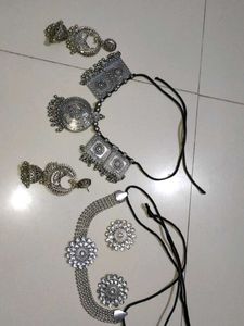 Navratri Oxidized Necklace (2 Set)