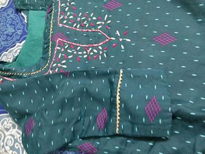 Embroidered Green Kurta