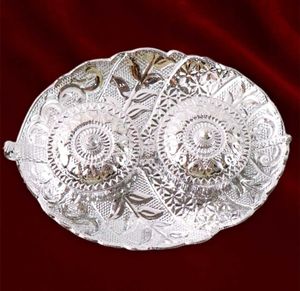 Silver Pooja Thali Set Magic Book Combo Se