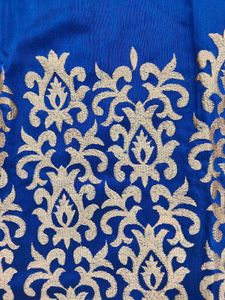 Navy Blue And Golden Kurti