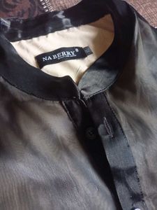 Black Organza Shirt For Women