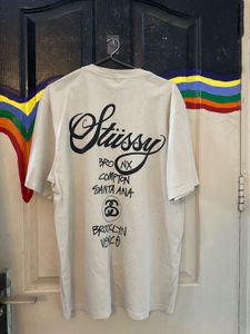 🔥 Rare Stussy Tee – Beige | Size M | Streetwear S