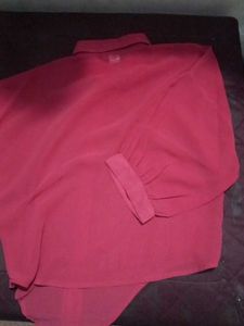 Red Sheer Blouse