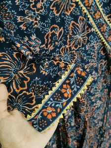 Floral Print Anarkali Kurti