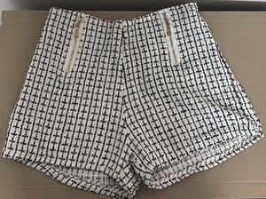 Tweed Zipper Detail Shorts
