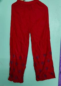 Red Embroidery 🪡 Palazzo