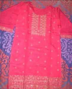 Elegant Embroidered Kurta With Pant