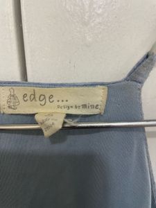 Blue Top with Lace Detail