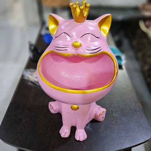 Lucky Big Mouth Cat Storage Pink