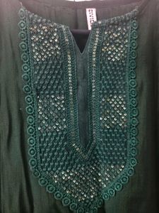 Green Embroidered Top