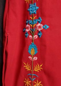 Red Suit With Orange Dupatta