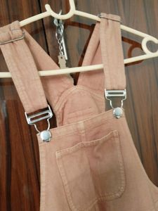 Shein Branded Denim Dungree Dress