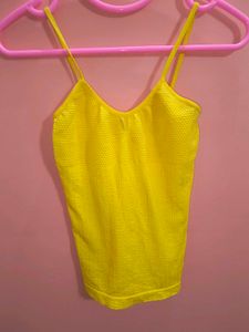 Yellow Knit Tank Top