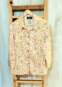 Peach Printed Shirt Size-42