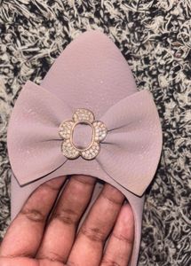 Elegant Pink Bow Ballet Flats