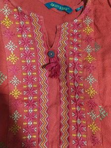 Avaasa Orange Kurta