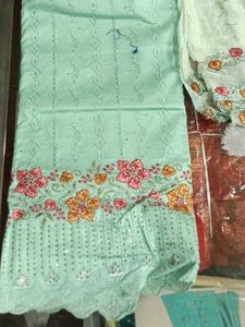 Mint Green Embroidered Salwar Kameez Suit