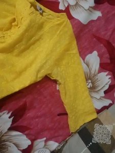 A One Kurti Yellow Colour