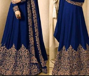 Neavy Blue Heavy Embroidery Gown