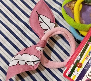 Rabbit ear rubber band multicolor set of 16