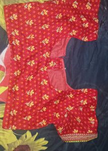 Red Floral Blouse