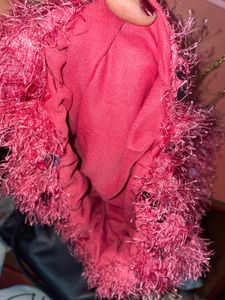 Pink Sequin Fringe Top XL