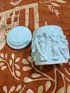 Handmade Concrete Jar| Light Blue Decorative Box