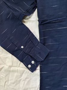 Men&#39;s Navy Blue Striped Shirt – CODE by Lifestyle