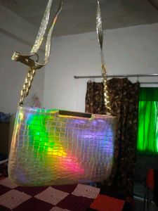 Chic Crossbody Bag Holo Graphic